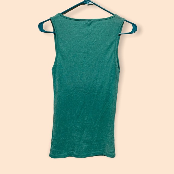 Michael Stars teal tank v-neck - Picture 2 of 3